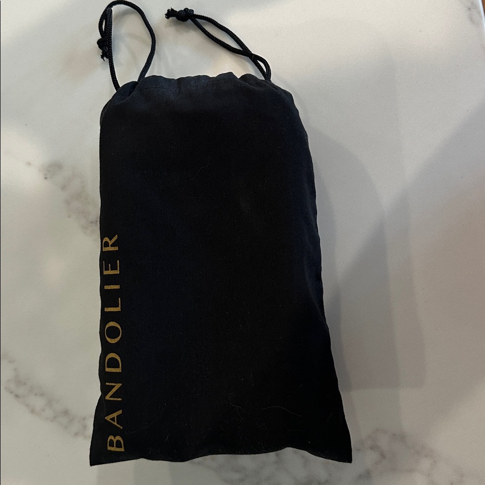 Bandolier EMMA Greige/Silver Pebble Leather Crossbody bag w/separate iPhone Case - Picture 12 of 12